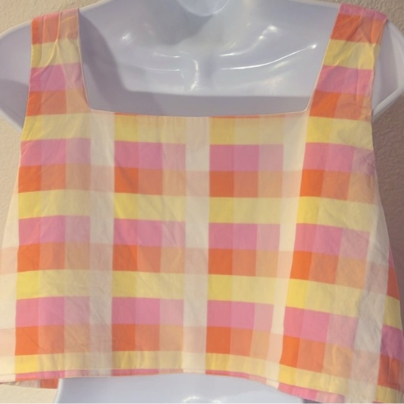 Buddy Love Pink and Orange Boxy Crop Tank Top - Picture 5 of 5